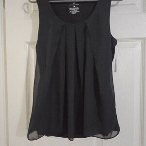 New York & Company Black Sleeveless Blouse